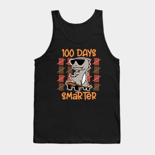 Happy 100 Days Of School Happy 100th Dinosaurs Skateboard Tank Top